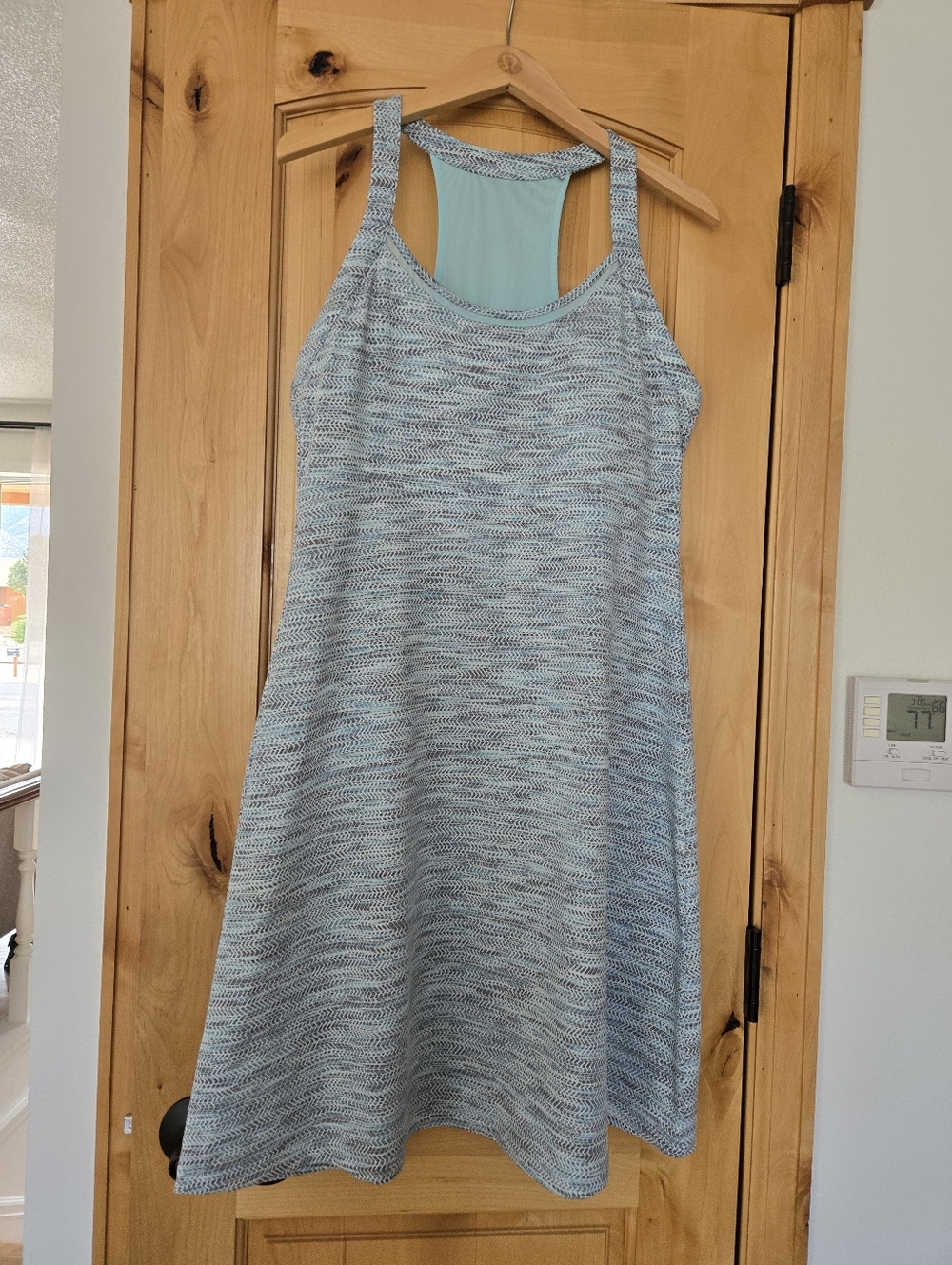 NWOT MPG Light Blue Heathered Athletic Tank Dress Large